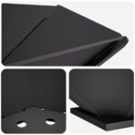 vidaXL Ohnisko Čierna 50 x 50 x 15,5 cm Oceľ – Obrázok 4