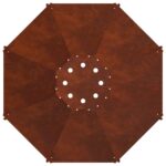 vidaXL Ohnisko Hrdzavý 50 x 50 x 15,5 cm Poveternostne odolná oceľ – Obrázok 4