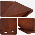 vidaXL Ohnisko Hrdzavý 50 x 50 x 15,5 cm Poveternostne odolná oceľ – Obrázok 5