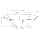 vidaXL Ohnisko Čierna 70,5 x 70,5 x 21,5 cm Oceľ – Obrázok 6