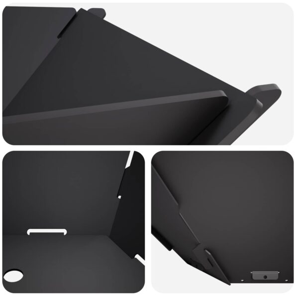 vidaXL Ohnisko Čierna 58,5 x 51,5 x 19,5 cm Oceľ – Obrázok 4