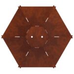 vidaXL Ohnisko Hrdzavý 58,5 x 51,5 x 19,5 cm Poveternostne odolná oceľ – Obrázok 4