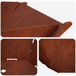vidaXL Ohnisko Hrdzavý 58,5 x 51,5 x 19,5 cm Poveternostne odolná oceľ – Obrázok 5