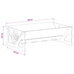 vidaXL Ohnisko Čierna 60 x 40 x 20 cm Oceľ – Obrázok 6