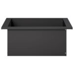 vidaXL Krúžok na ohnisko Čierna 90 x 90 x 25 cm Oceľ – Obrázok 2