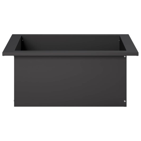 vidaXL Krúžok na ohnisko Čierna 90 x 90 x 25 cm Oceľ – Obrázok 2