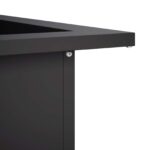 vidaXL Krúžok na ohnisko Čierna 90 x 90 x 25 cm Oceľ – Obrázok 4
