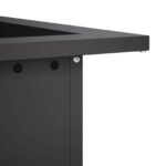 vidaXL Krúžok na ohnisko Čierna 60 x 60 x 25 cm Oceľ – Obrázok 4