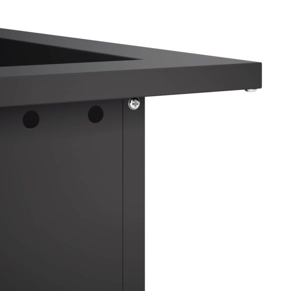 vidaXL Krúžok na ohnisko Čierna 60 x 60 x 25 cm Oceľ – Obrázok 4