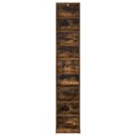 vidaXL CD Skrinka Dymový dub 33 x 23,5 x 175 cm Kompozitné drevo – Obrázok 4
