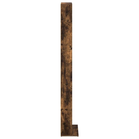 vidaXL CD Skrinka Dymový dub 33 x 23,5 x 175 cm Kompozitné drevo – Obrázok 5