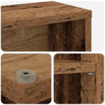 vidaXL CD Skrinka Staré drevo 33 x 23,5 x 175 cm Kompozitné drevo – Obrázok 7