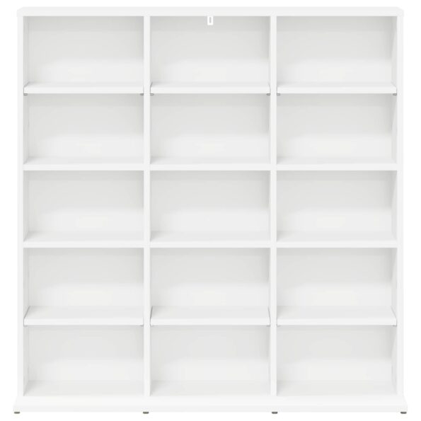 vidaXL CD Skrinka Biela 96 x 23,5 x 97,5 cm Kompozitné drevo – Obrázok 4