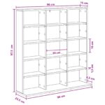 vidaXL CD Skrinka Biela 96 x 23,5 x 97,5 cm Kompozitné drevo – Obrázok 9