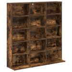 vidaXL CD Skrinka Dymový dub 96 x 23,5 x 97,5 cm Kompozitné drevo – Obrázok 2