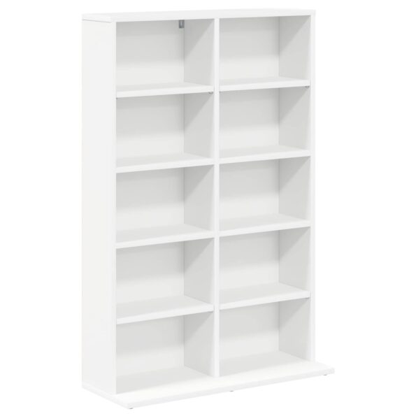 vidaXL CD Skrinka 2 ks Biela 65 x 23,5 x 97,5 cm Kompozitné drevo – Obrázok 4