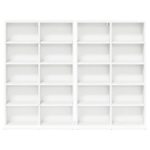 vidaXL CD Skrinka 2 ks Biela 65 x 23,5 x 97,5 cm Kompozitné drevo – Obrázok 6