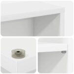 vidaXL CD Skrinka 2 ks Biela 65 x 23,5 x 97,5 cm Kompozitné drevo – Obrázok 9
