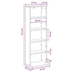vidaXL CD Skrinka Dymový dub 33 x 23,5 x 97,5 cm Kompozitné drevo – Obrázok 9
