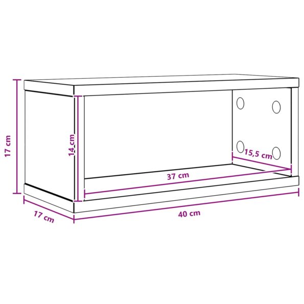 vidaXL Roh na skladovanie CD 2 ks Dub sonoma 40 x 17 x 17 cm – Obrázok 11