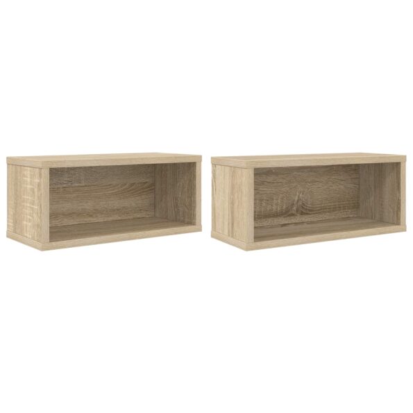 vidaXL Roh na skladovanie CD 2 ks Dub sonoma 40 x 17 x 17 cm – Obrázok 2