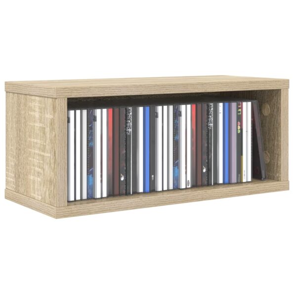 vidaXL Roh na skladovanie CD 2 ks Dub sonoma 40 x 17 x 17 cm – Obrázok 3