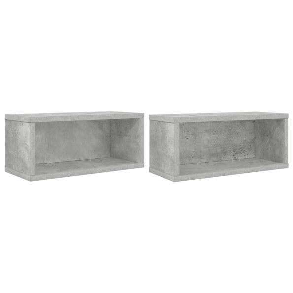 vidaXL Roh na skladovanie CD 2 ks Betónovo sivá 40 x 17 x 17 cm – Obrázok 2
