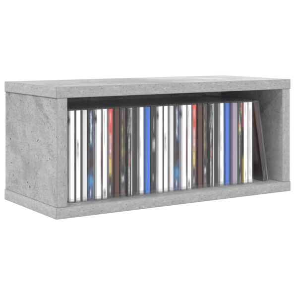 vidaXL Roh na skladovanie CD 2 ks Betónovo sivá 40 x 17 x 17 cm – Obrázok 3