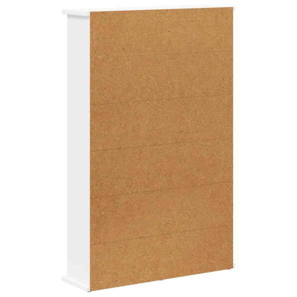 vidaXL CD Skrinka Biela 60 x 17 x 92 cm Kompozitné drevo – Obrázok 6