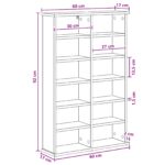 vidaXL CD Skrinka Biela 60 x 17 x 92 cm Kompozitné drevo – Obrázok 9