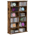 vidaXL CD Skrinka Dymový dub 60 x 17 x 92 cm Kompozitné drevo – Obrázok 3