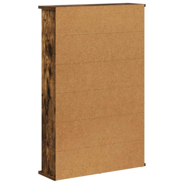 vidaXL CD Skrinka Dymový dub 60 x 17 x 92 cm Kompozitné drevo – Obrázok 6
