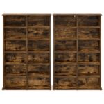vidaXL CD Skrinka 2 ks Dymový dub 60 x 17 x 92 cm Kompozitné drevo – Obrázok 6