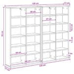 vidaXL CD Skrinka 2 ks Dub artisan 60 x 17 x 92 cm Kompozitné drevo – Obrázok 11