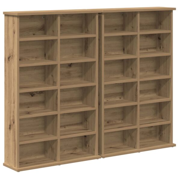 vidaXL CD Skrinka 2 ks Dub artisan 60 x 17 x 92 cm Kompozitné drevo – Obrázok 2
