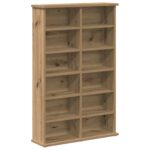 vidaXL CD Skrinka 2 ks Dub artisan 60 x 17 x 92 cm Kompozitné drevo – Obrázok 4