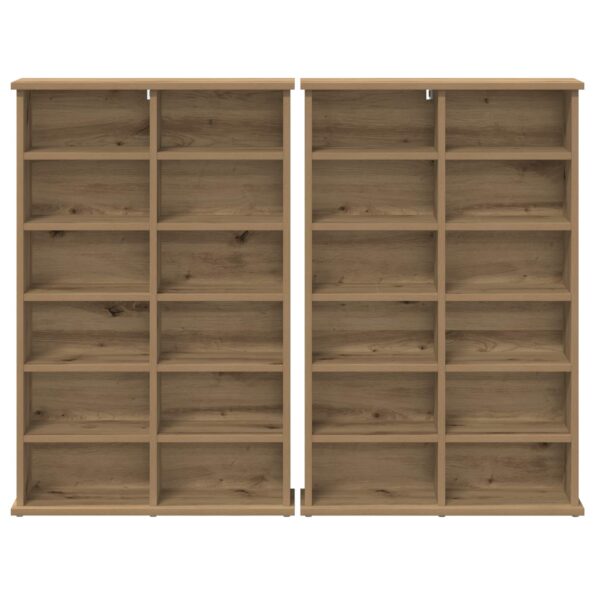 vidaXL CD Skrinka 2 ks Dub artisan 60 x 17 x 92 cm Kompozitné drevo – Obrázok 6