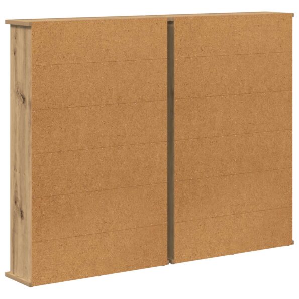 vidaXL CD Skrinka 2 ks Dub artisan 60 x 17 x 92 cm Kompozitné drevo – Obrázok 8