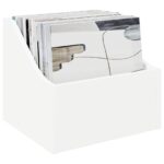 vidaXL Box na LP platne Biela 37 x 33 x 32 cm Kompozitné drevo – Obrázok 3