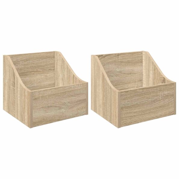 vidaXL Box na LP platne 2 ks Dub sonoma 37 x 33 x 32 cm – Obrázok 2