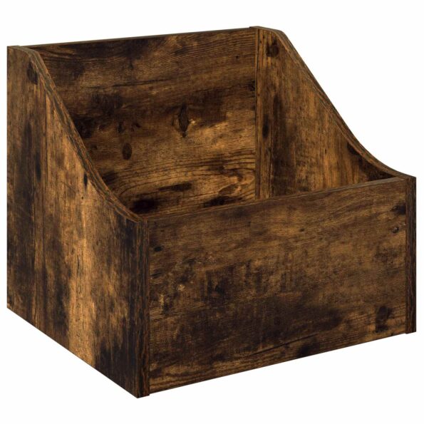 vidaXL Box na LP platne Dymový dub 37 x 33 x 32 cm Kompozitné drevo – Obrázok 2