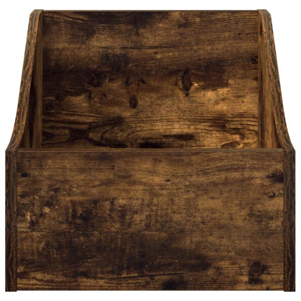 vidaXL Box na LP platne Dymový dub 37 x 33 x 32 cm Kompozitné drevo – Obrázok 4