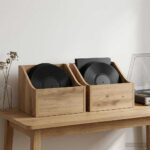 vidaXL Box na LP platne 2 ks Dub artisan 37 x 33 x 32 cm