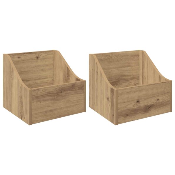 vidaXL Box na LP platne 2 ks Dub artisan 37 x 33 x 32 cm – Obrázok 2