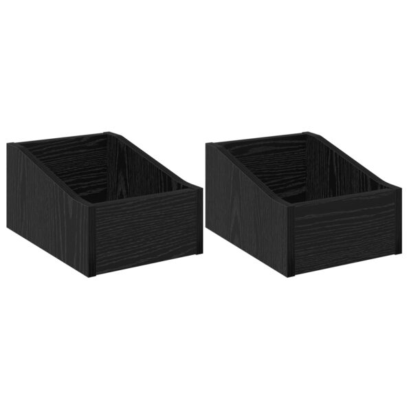 vidaXL Box na LP platne 2 ks Čierny dub 23 x 33 x 16 cm – Obrázok 2