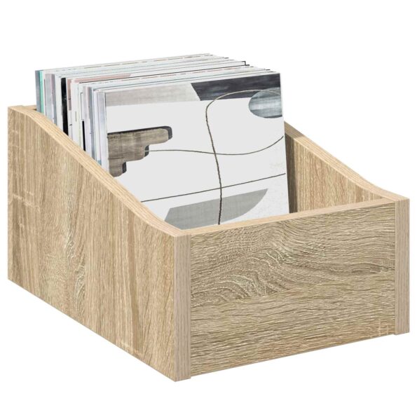 vidaXL Box na LP platne Dub sonoma 23 x 33 x 16 cm Kompozitné drevo – Obrázok 3