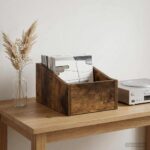 vidaXL Box na LP platne Dymový dub 23 x 33 x 16 cm Kompozitné drevo