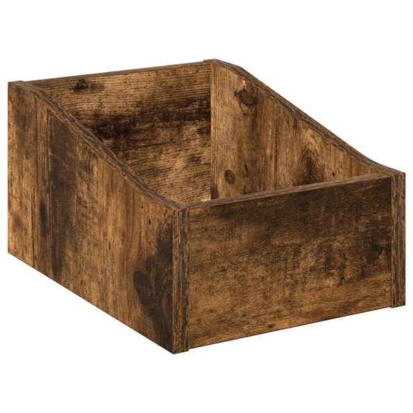 vidaXL Box na LP platne Dymový dub 23 x 33 x 16 cm Kompozitné drevo – Obrázok 2