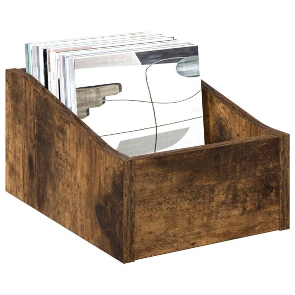 vidaXL Box na LP platne Dymový dub 23 x 33 x 16 cm Kompozitné drevo – Obrázok 3