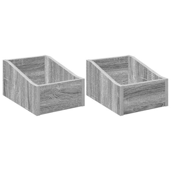 vidaXL Box na LP platne 2 ks Sivý Sonoma 23 x 33 x 16 cm – Obrázok 2